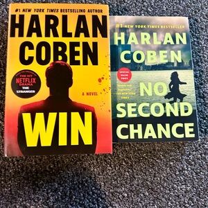 Harlan Coben Book Set - Hardcover Win & Paperback No Second Chance